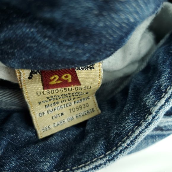 7 For All Mankind Blue Boot Cut Jeans A pocket. Too big for me. - Picture 5 of 15